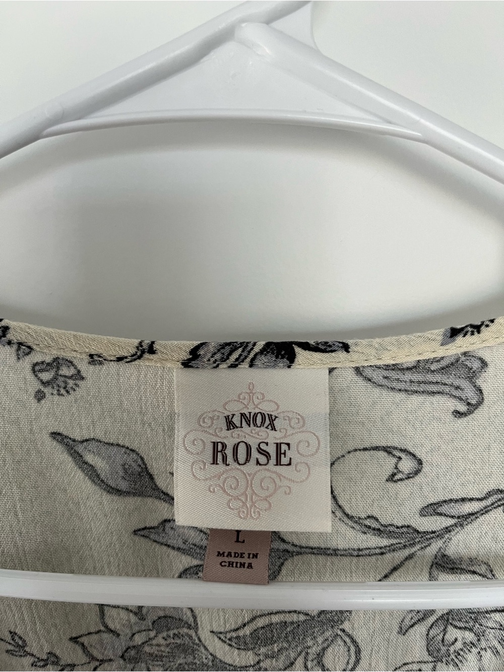 Knox Rose Cream and Black Floral Print Dress - Picture 5 of 5